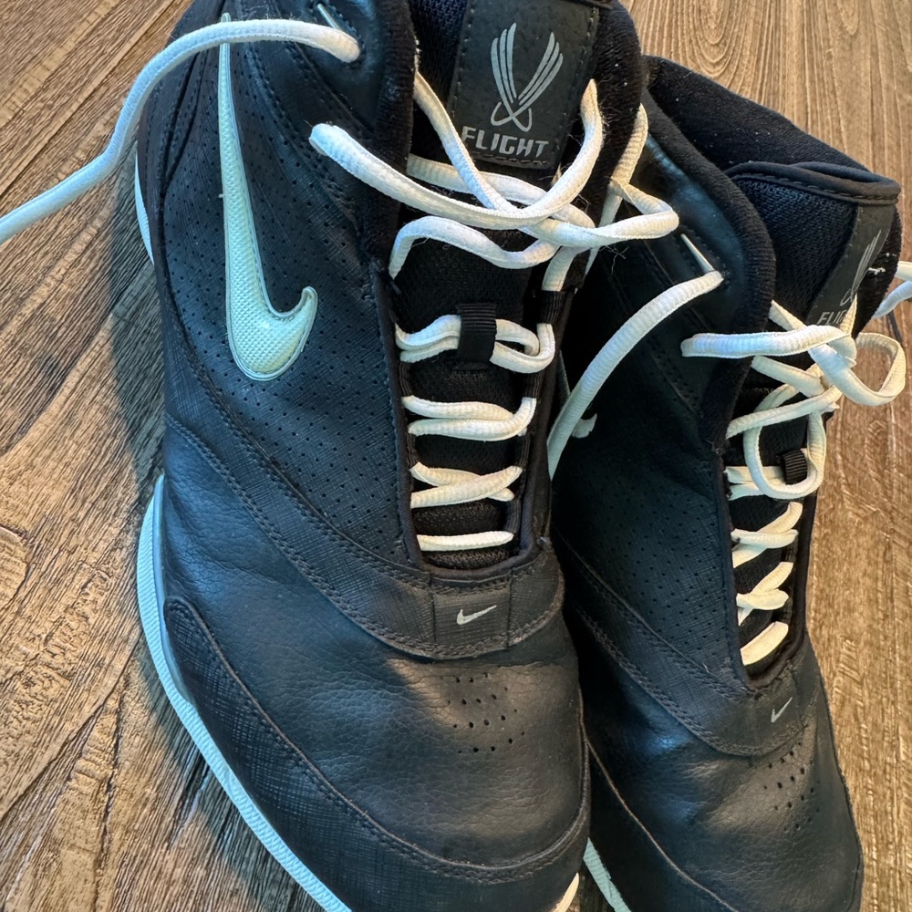Nike Black Air Flight Basketball Sneakers Size 13